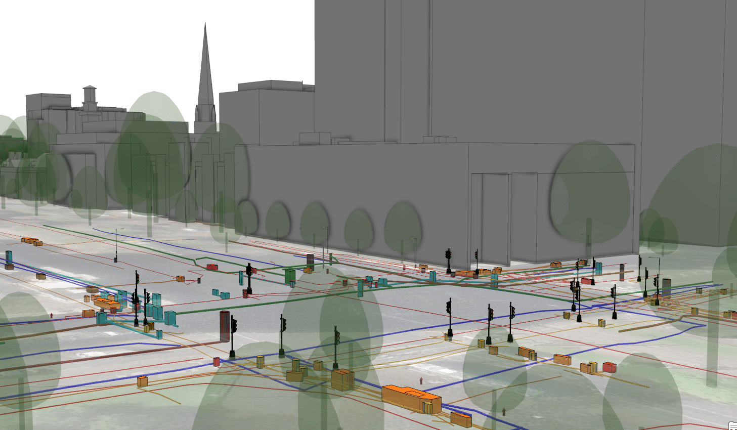 Underground utility data hosted within Utility Mapping's data visualisation tool.